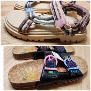 Girls Sandals Lot – Youth Size 1, 2 Pairs, New Condition